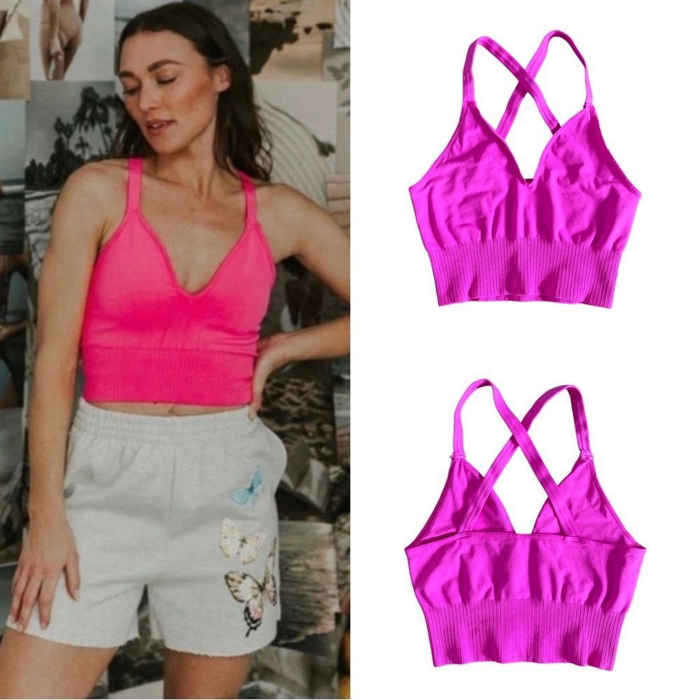⚠️SOLD-🫶11/12/23⚠️Free People Movement Good Karma Crop Tank Bra Top - Picture 9 of 9